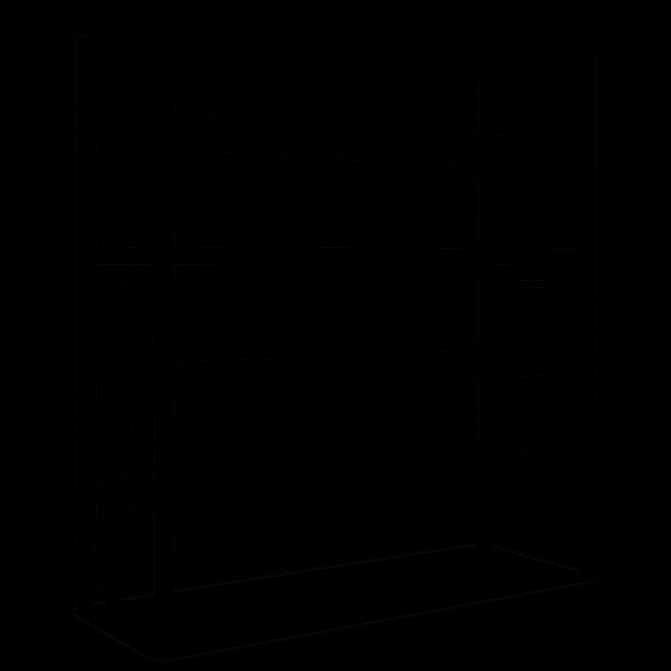 Weitspannregale System Flex, Spanplattenböden, Fachebenen: 4, blau, verzinkt, 33130