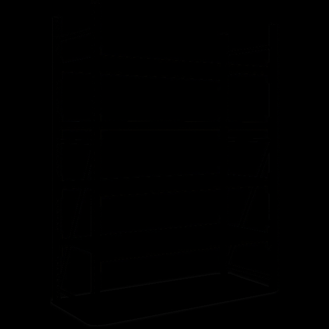 Weitspannregale System Flex, Spanplattenböden, Fachebenen: 4, blau, verzinkt, 33129