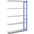 Rayonnages à tablettes, type EL - charge par tablette 100 kg, bleu, galvanisé, 16969