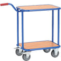 Chariots à poignée, 250 kg, bleu, finition hêtre, GR2