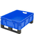 Bacs gerbables norme Europe, série XL, semelles, bleu, 22605