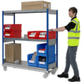 Bin trolleys, blue, galvanised, 41886, 41887, 41888, 41889, 41890, 41891