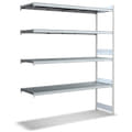 Shelving with extra large steel shelves, light grey, 16470