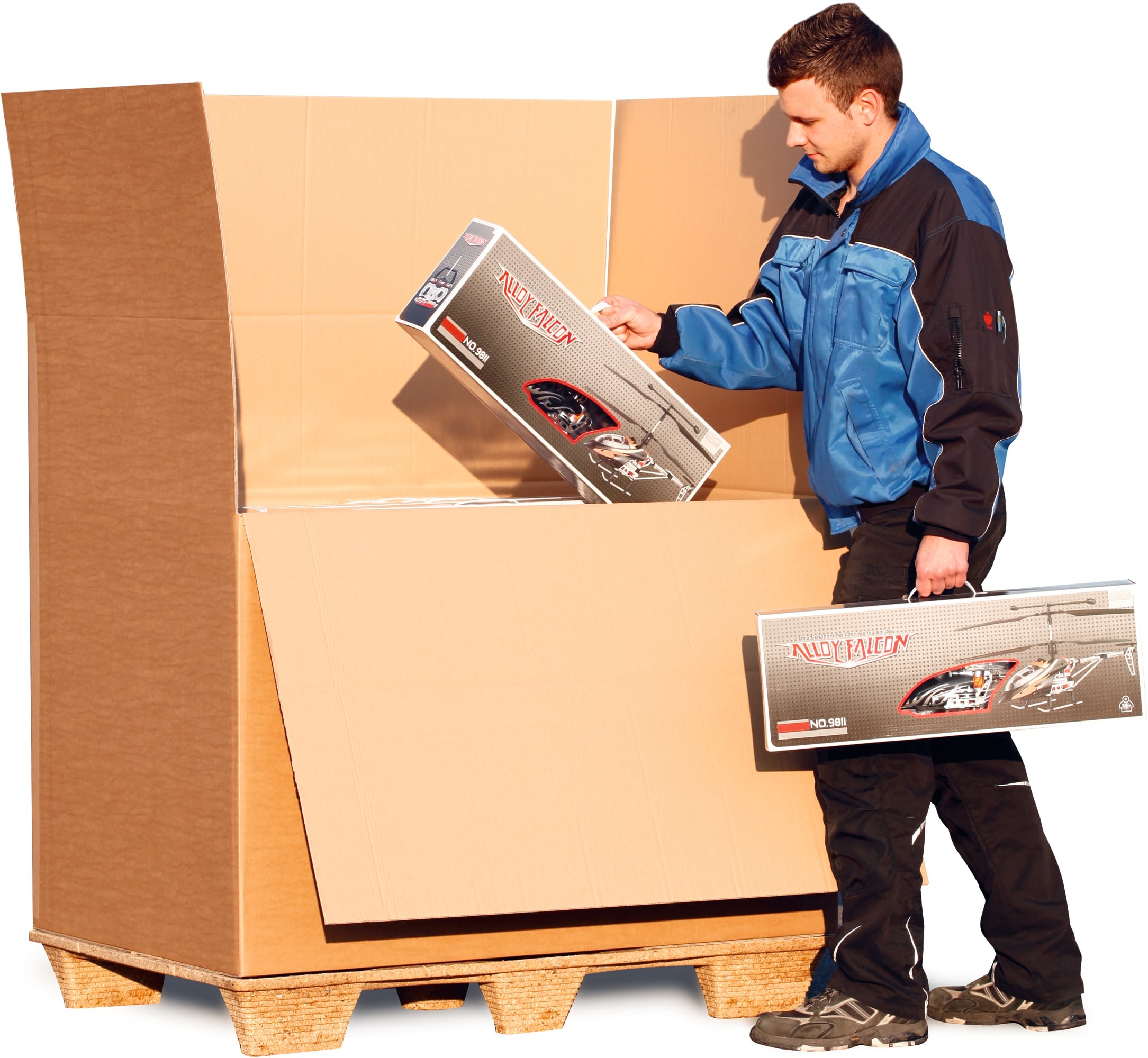 Paletten-Container, braun, 46-37670