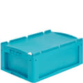 Bacs pour petit matériel, série KLT, fermeture à levier, turquoise, 22245