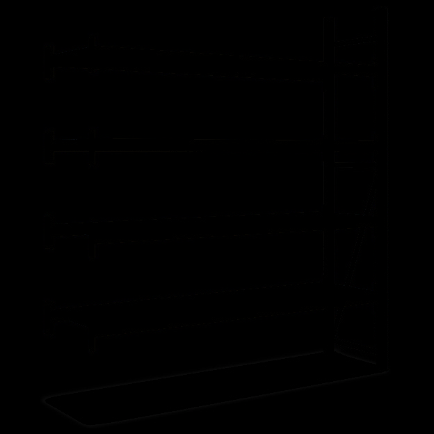 Weitspannregale System Flex, Spanplattenböden, Fachebenen: 4, blau, verzinkt, 33134