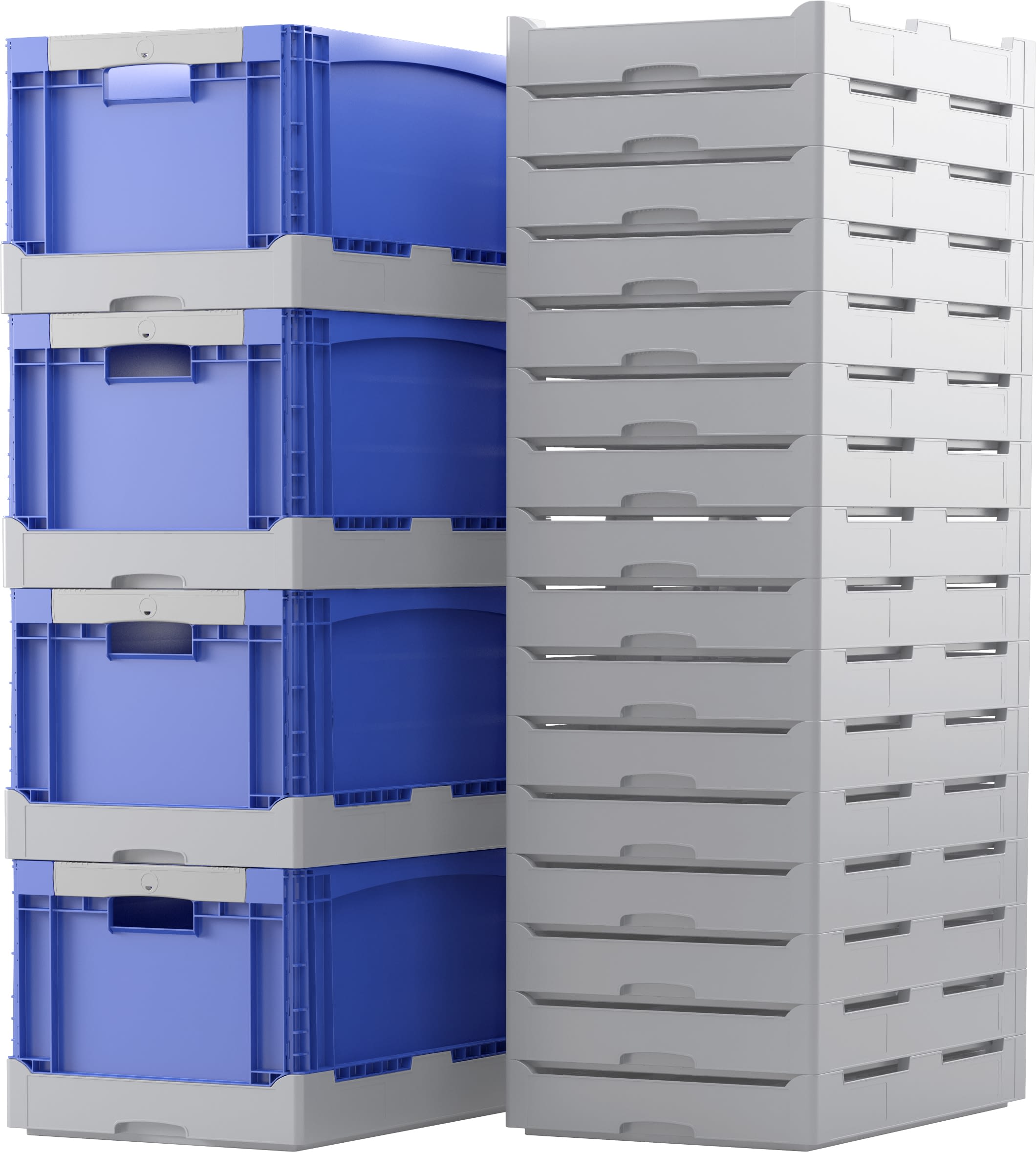 Folding boxes EQ, open grips, blue/grey, IMG_133826