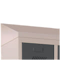 Coiffes inclinées pour vestiaires, gris clair, shop_schliessfach_zubehoer02