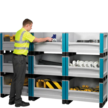Kommissionierwände aus SL-Behältern 800 x 600 mm