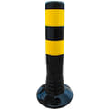 Poteaux de balisage flexibles, noir/jaune, 40162