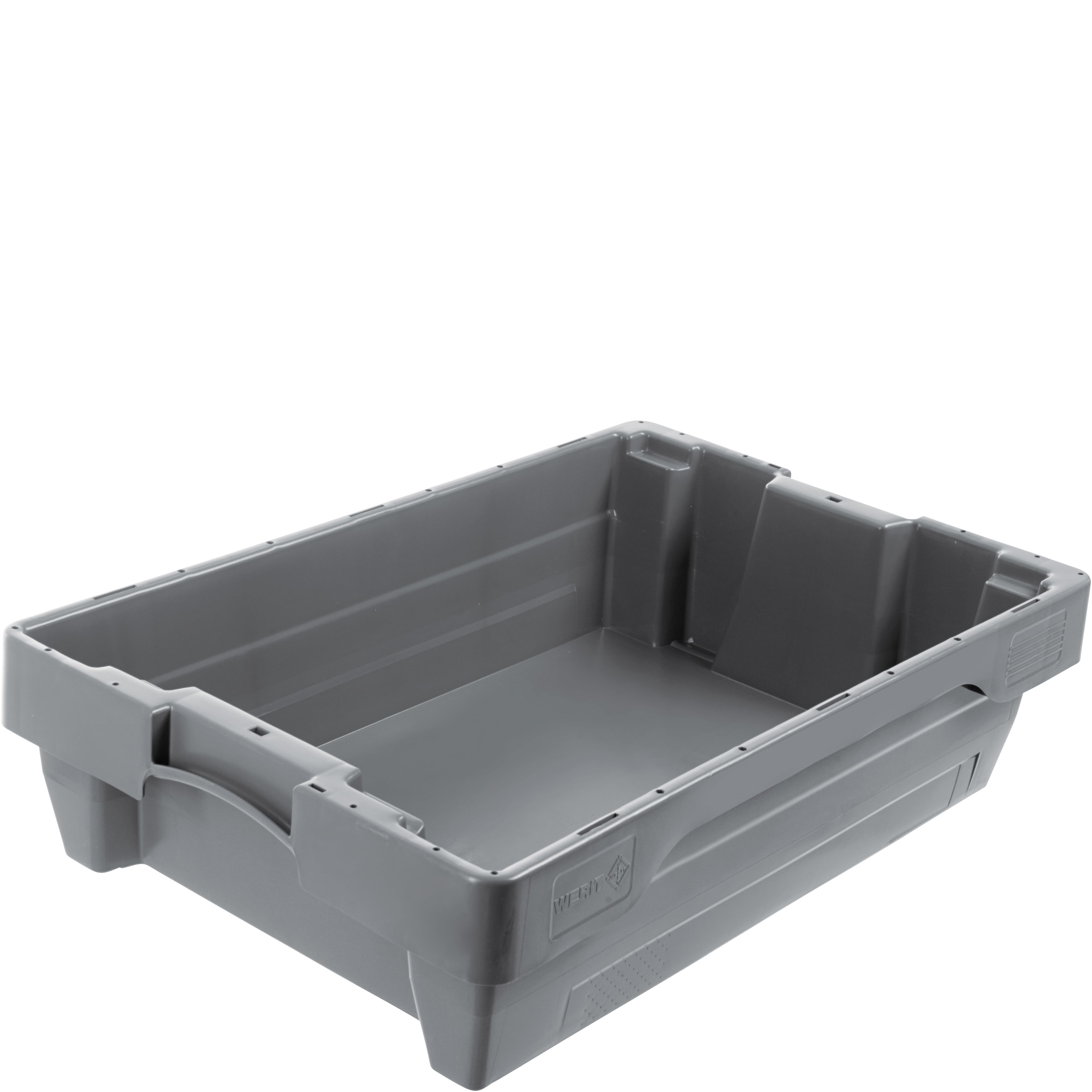 Stohovacie a vkladacie prepravky DST, s plnými stenami, šedá, 7-20026