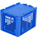 Eurostapelbakken XL met geperforeerde bodem en wanden, blauw, 18530