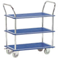 Tafelwagens met metalen laadniveaus, 120 kg, blauw, 21308