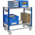 Bin trolleys, blue, galvanised, 41898
