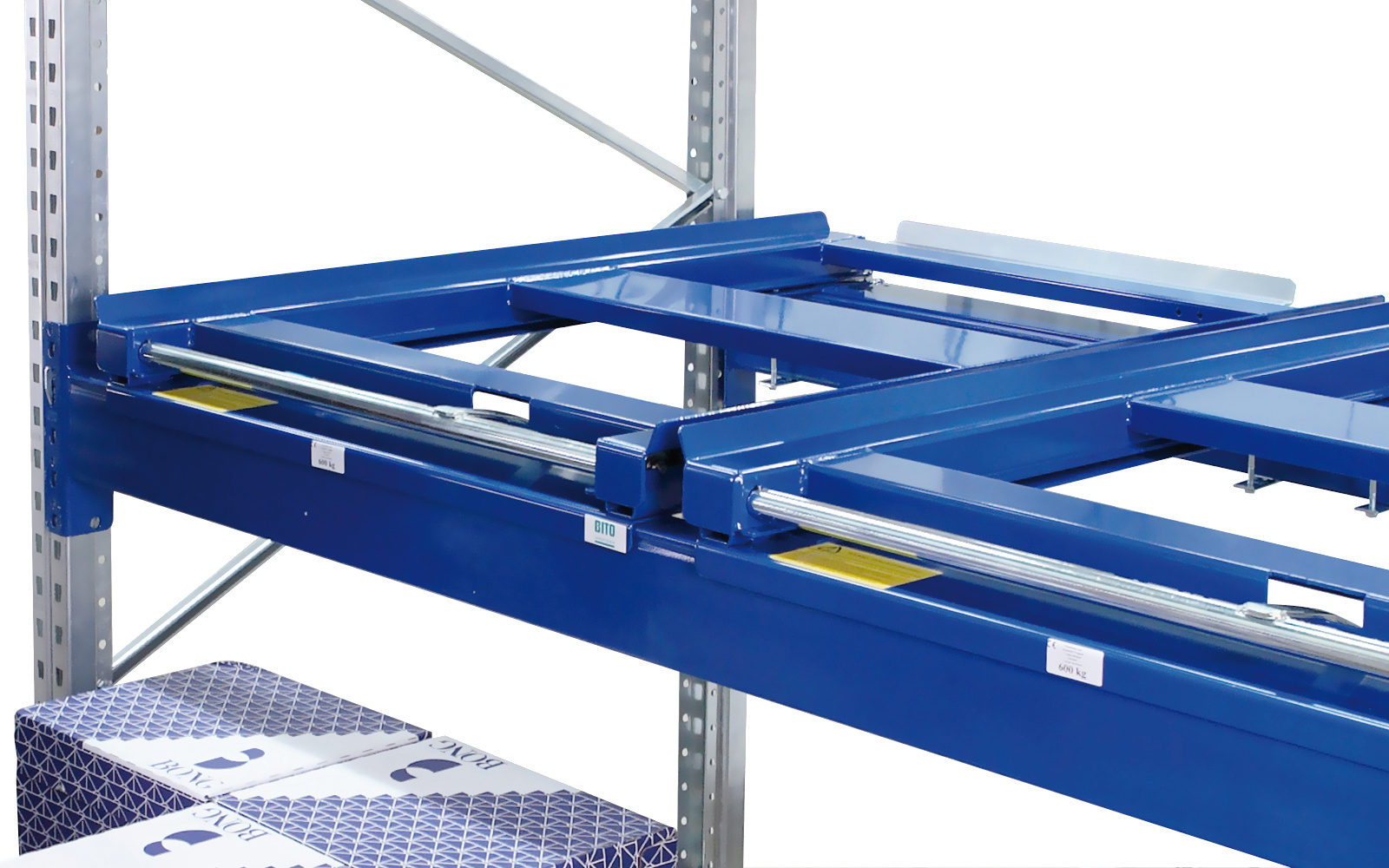 Système de tiroirs à palette, bleu, galvanisé, AZV12.80T