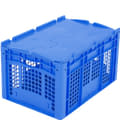 Eurostapelbakken XL met geperforeerde bodem en wanden, blauw, 18502