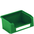 Bacs à bec, série SK, ouverture de prélèvement au petit côté, vert, 19581