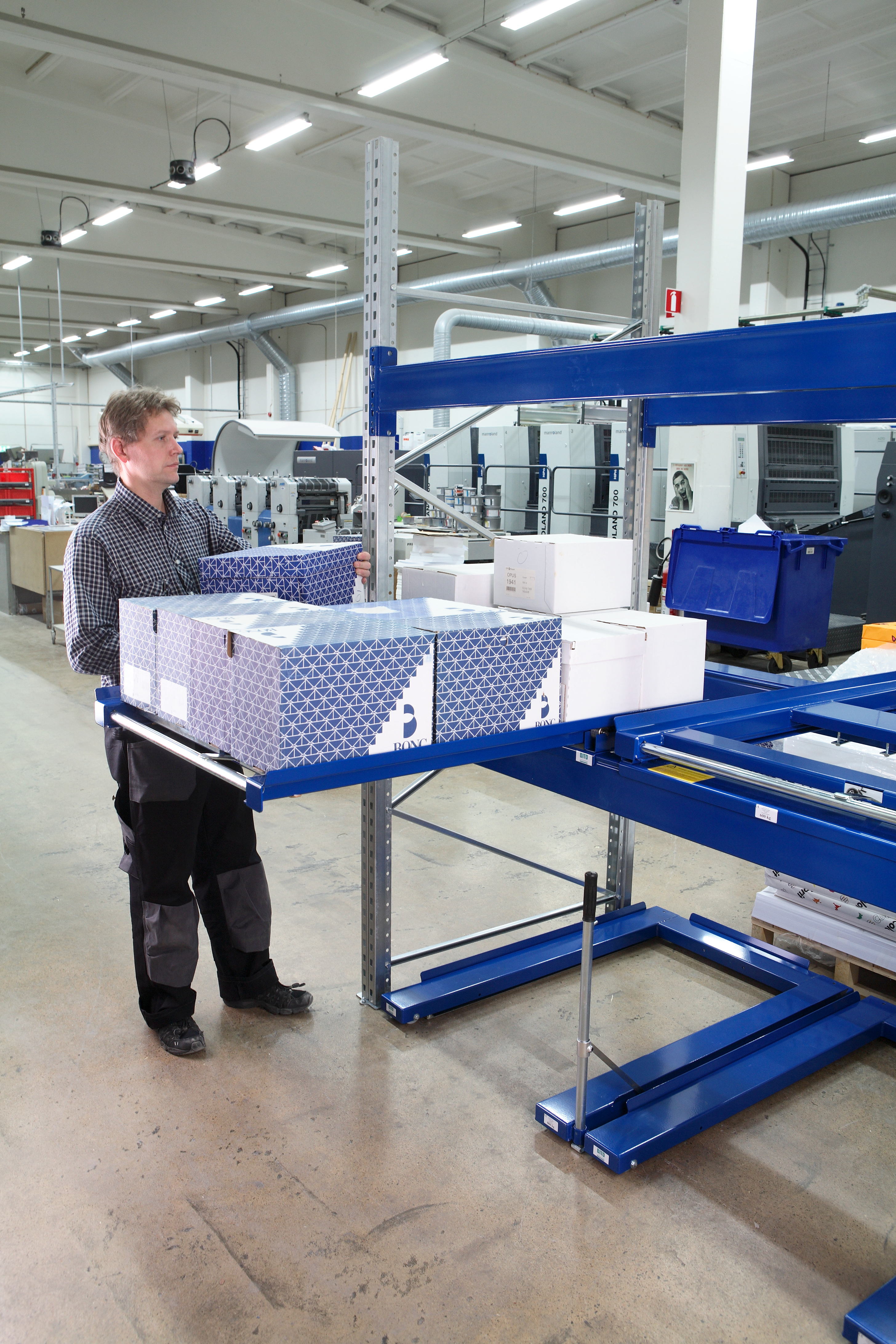 Système de tiroirs à palette, bleu, galvanisé, IMG_107941