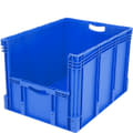 Eurostapelbakken XL, doorkijk-/ pickopening aan kopse kant, blauw, 22575