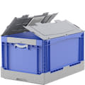 La BITOBOX pliable EQ, poignées pivotantes, bleu/gris, 31475, 31467