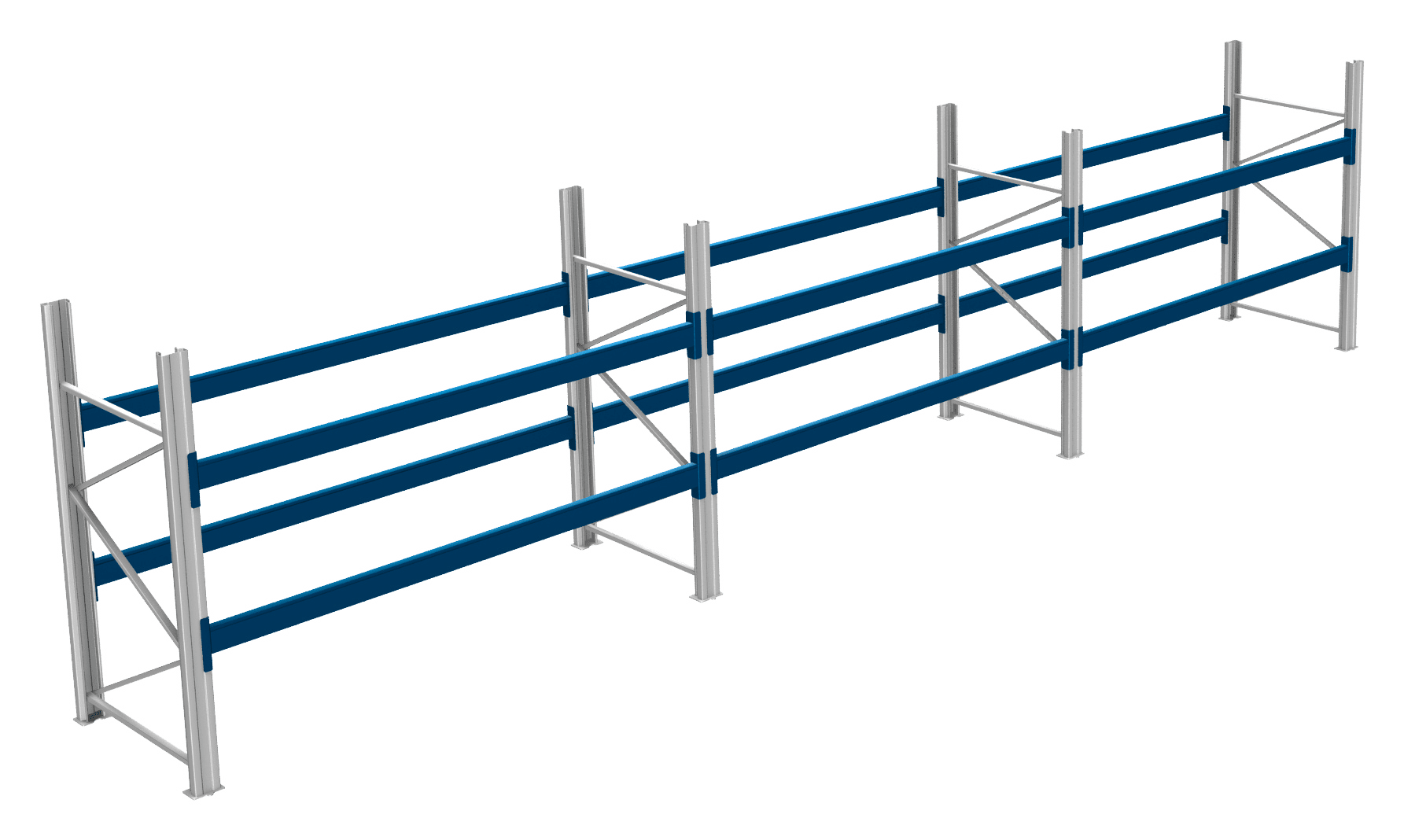 Pallet racking - complete units for Euro pallets - short side handled ...