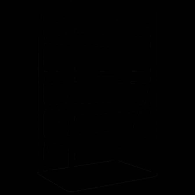 Weitspannregale System Flex, Spanplattenböden, Fachebenen: 4, blau, verzinkt, 25788