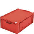 Bacs gerbables norme Europe, série XL, fermeture à levier, rouge, 22263