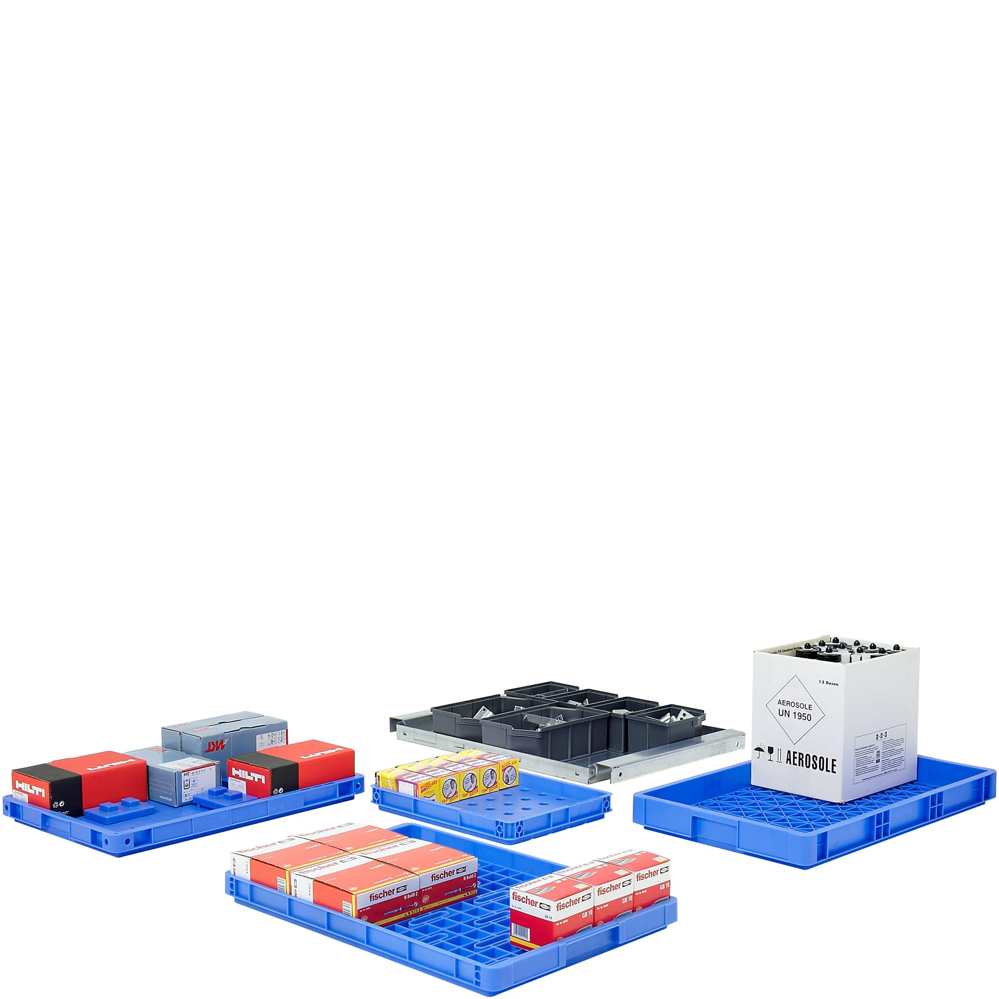 Bandejas, azul, galvanizado, 13761