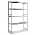 Shelving with extra large chipboard shelves, galvanised, 13492