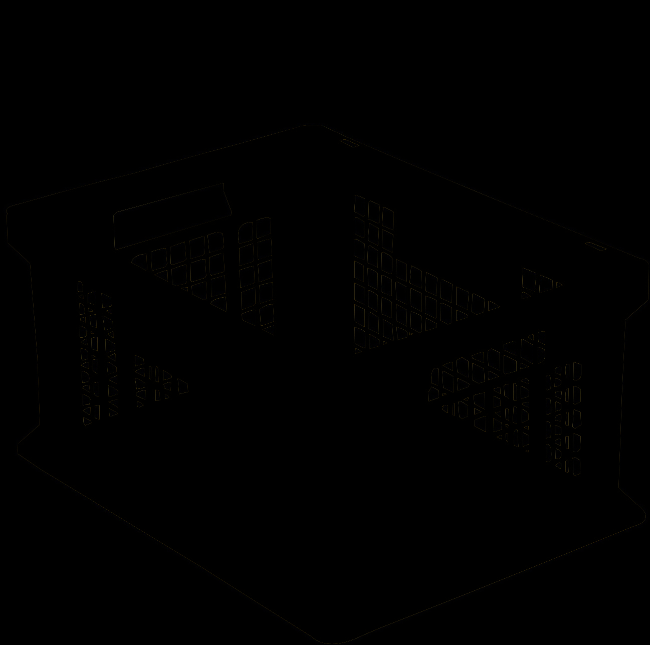 Stohovacie euro prepravky BN, s dierovanými stenami, modrá, 1280