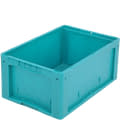 Small parts containers KLT with ribbed base, turquoise, 16810