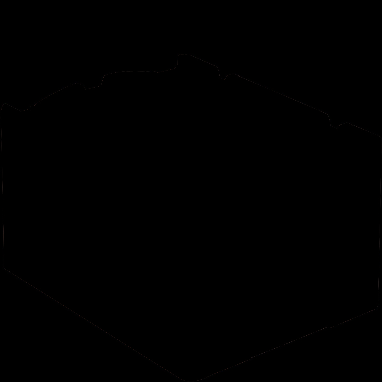 Cajas KLT con base doble para artículos pequeños, turquesa, 17505