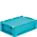 Small parts containers KLT, snap lock, turquoise, 22244