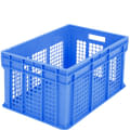 Bacs gerbables norme Europe, série BN, parois ajourées, bleu, 1284