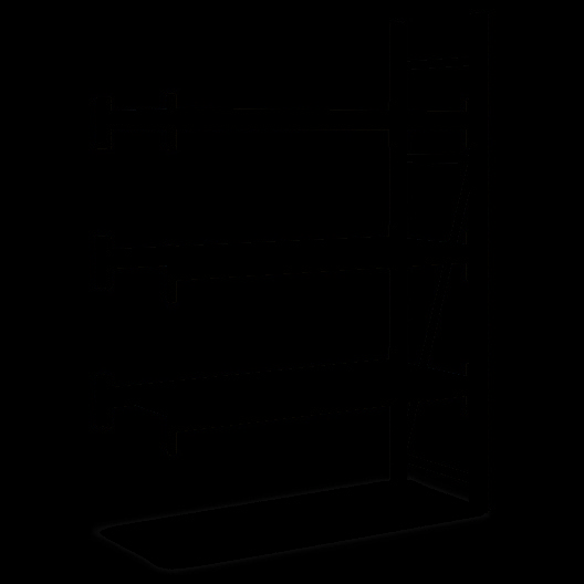 Regály s velkou roztečí stojin, systém Flex, dřevotřískové police, se 3 úrovněmi, modrá, pozinkovaná, 25750