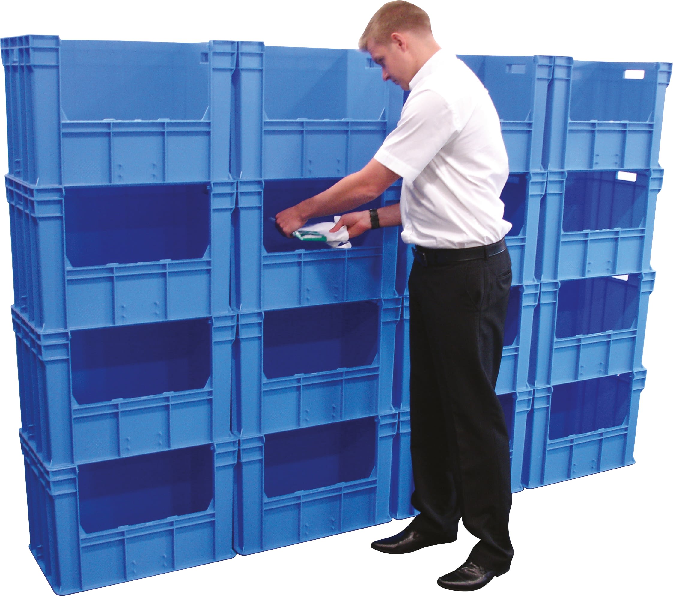 UK Container pick walls, z otworem do pobierania na dłuższej ściance, niebieski, IMG_21017