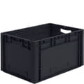 European size stacking containers XL, solid sides, black, shop_img_90040