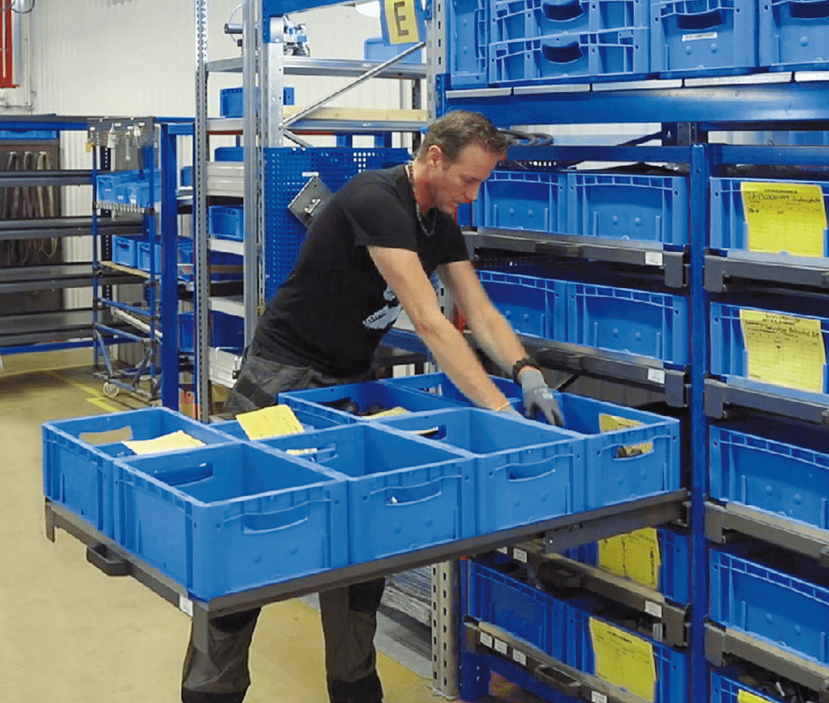 Mobile compact storage units - 4 Shelf levels. 70% extraction. | BITO