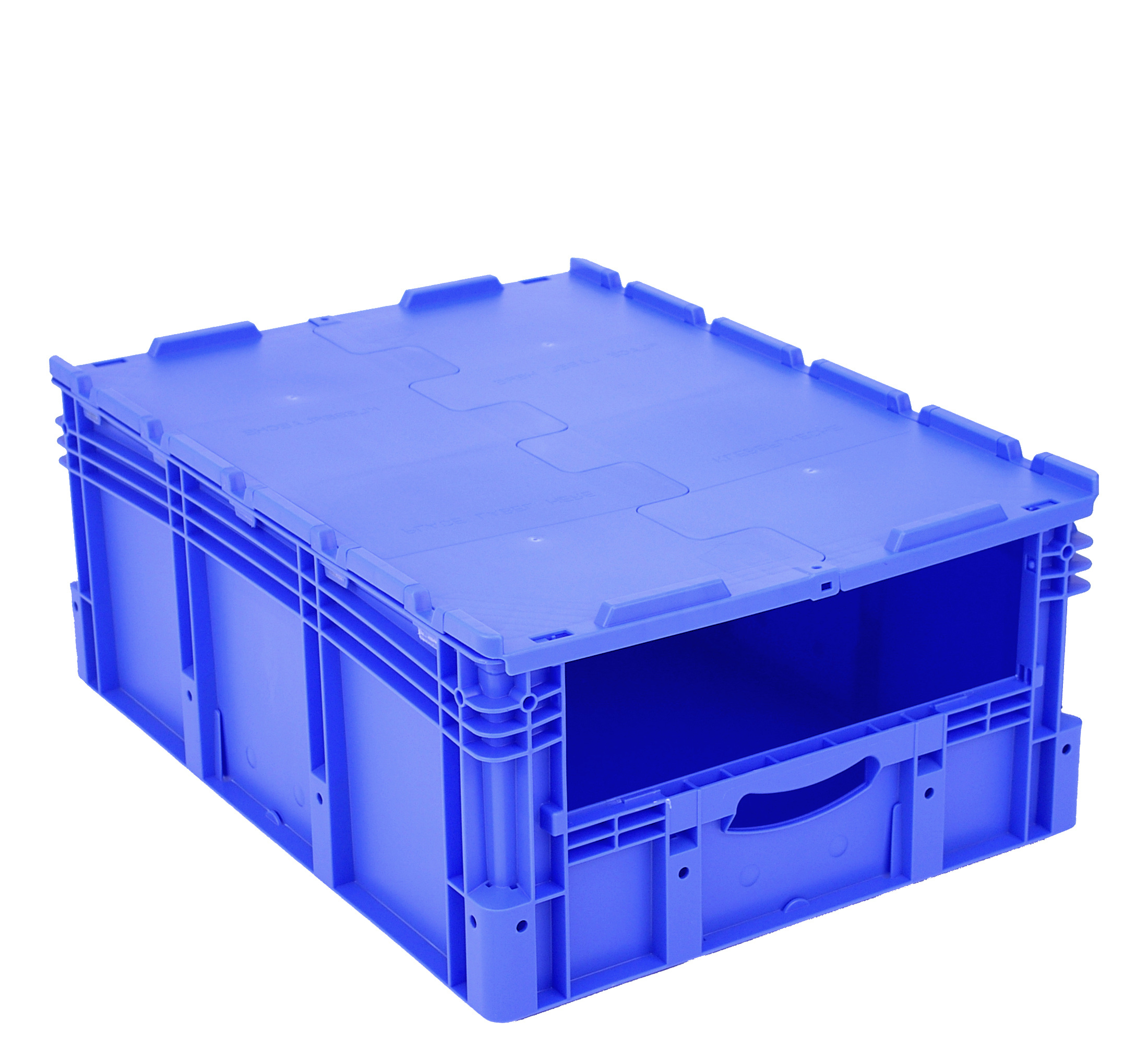 Eurostapelbehälter XL, Sichtöffnung stirnseitig, blau, XLD86324BLAU_1
