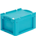 Bacs pour petit matériel, série KLT, fermeture à levier, turquoise, 22250