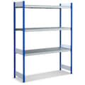 Grootvakstellingen met stalen legborden, blauw, 27103