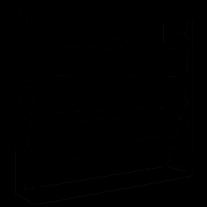 Breedvakstellingen, systeem Flex, houtvezelvloeren, 4 niveaus, blauw, verzinkt, 25776