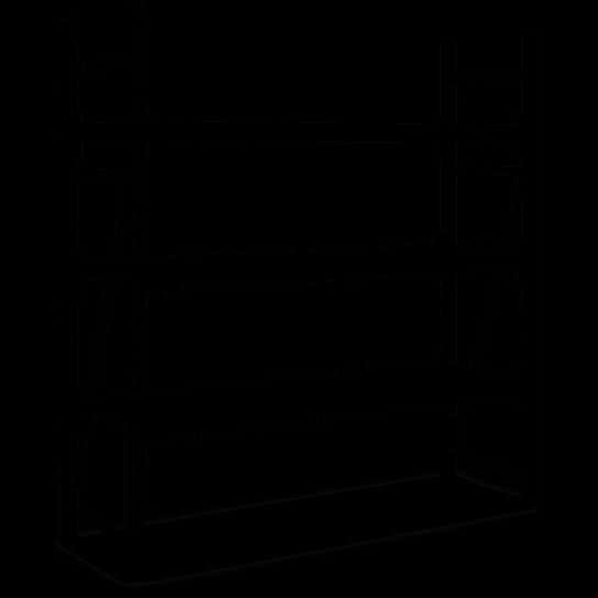 Weitspannregale System Flex, Spanplattenböden, Fachebenen: 3, blau, verzinkt, 33115