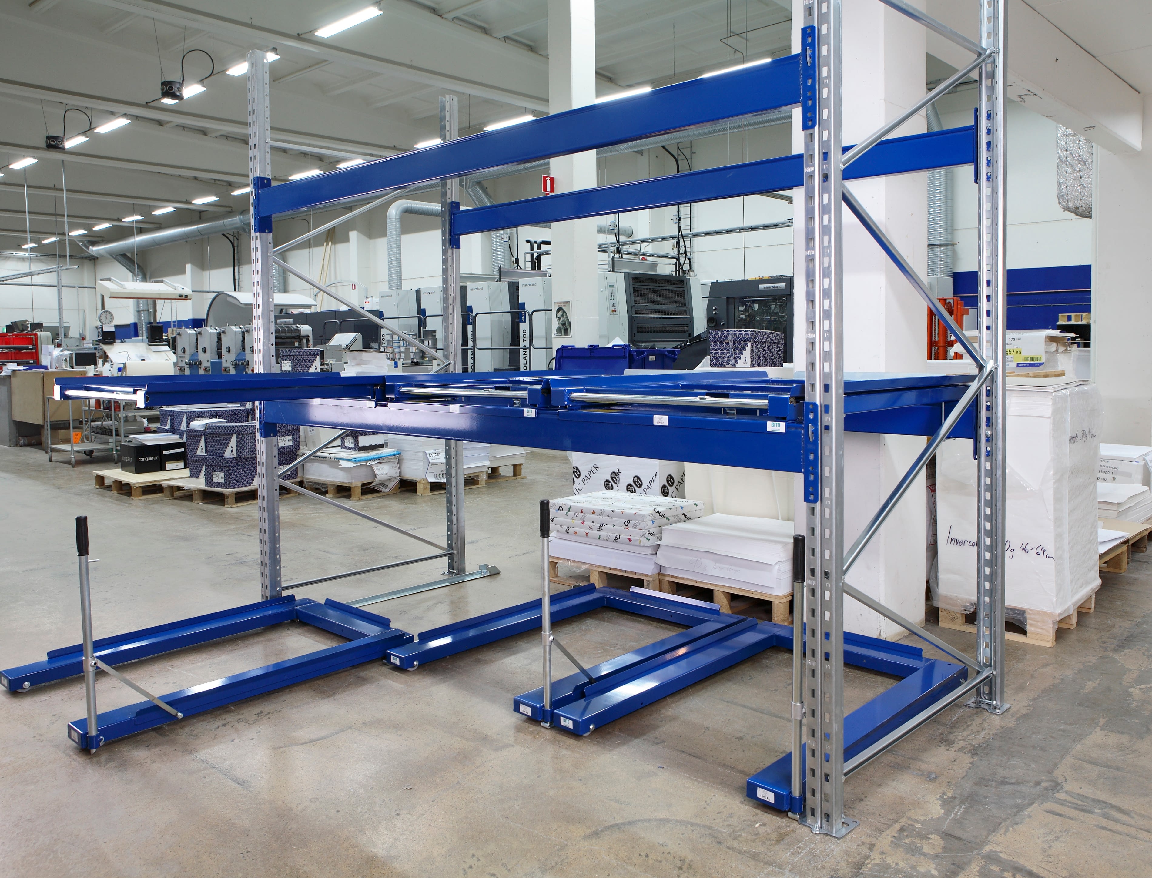 Système de tiroirs à palette, bleu, galvanisé, IMG_17270