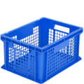 Bacs gerbables norme Europe, série BN, parois ajourées, bleu, 1280