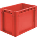 Bacs gerbables norme Europe, série XL, parois fermées, rouge, 30391