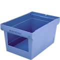 Bacs de distribution, série MB, ouverture de prélèvement au petit côté, bleu-gris, 10803