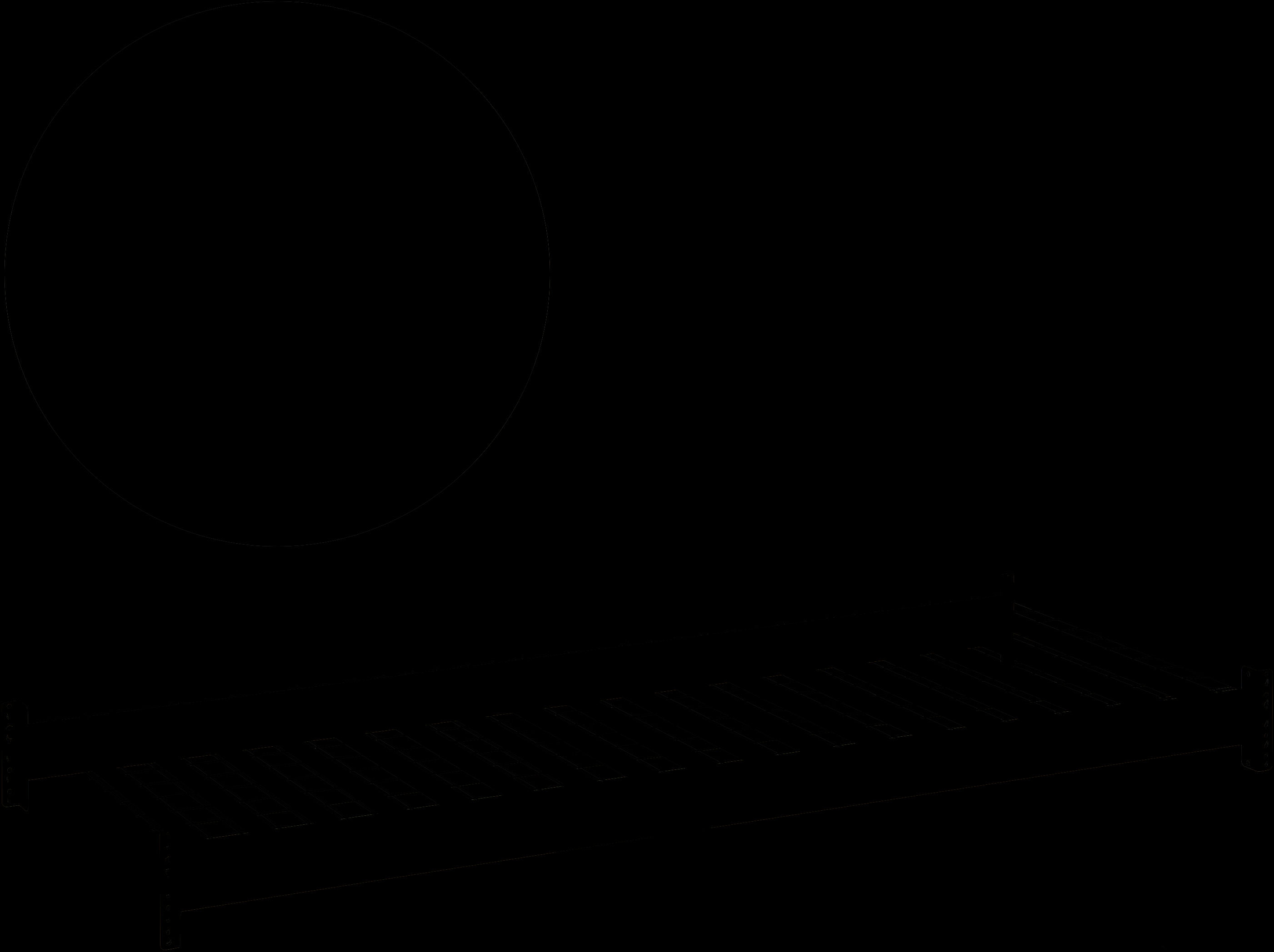 Mřížkové police, mříž, modrá, pozinkovaná, 66-44412