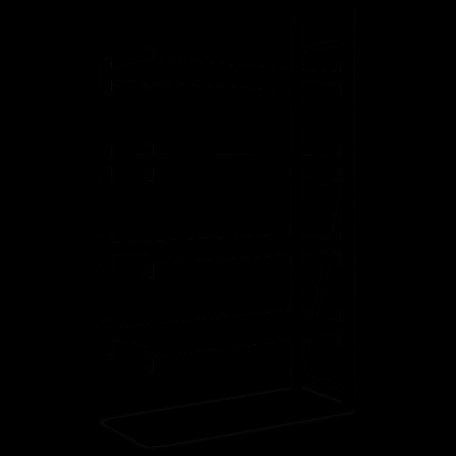 Breedvakstellingen, systeem Flex, houtvezelvloeren, 4 niveaus, blauw, verzinkt, 25774