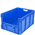 Eurostapelbakken XL, doorkijk-/ pickopening aan kopse kant, blauw, 22560